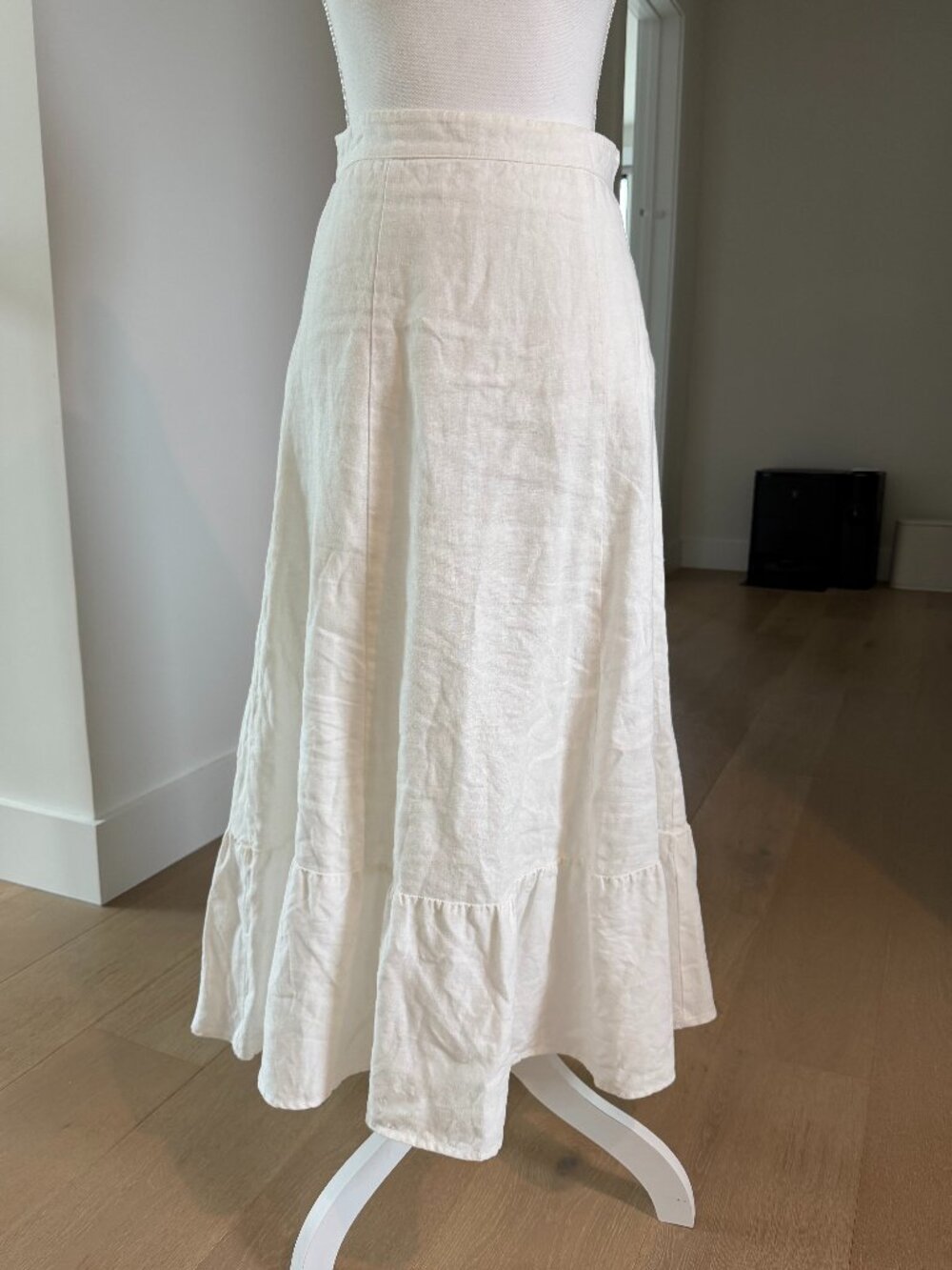 Reformation white linen skirt maxi